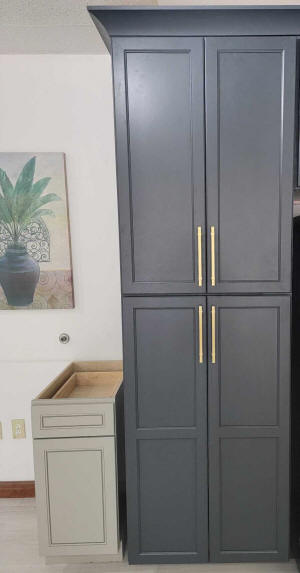 Espresso Bathroom Linen Cabinet 3 Pull Out Drawers